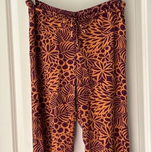 Sundance womens drawstring tropical floral Lounge beach cruise boho Pants size S